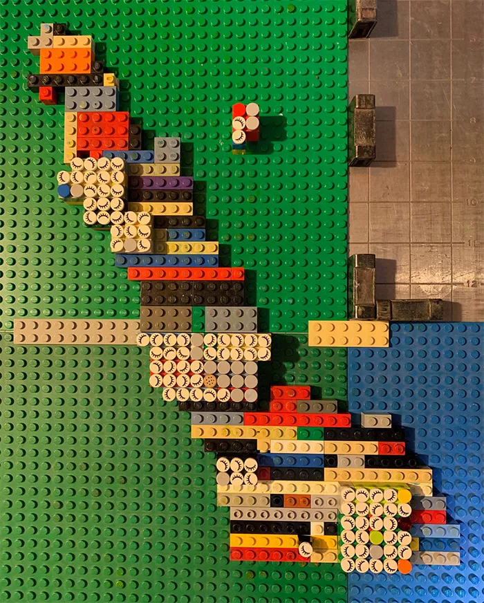 Lego assembly for the map