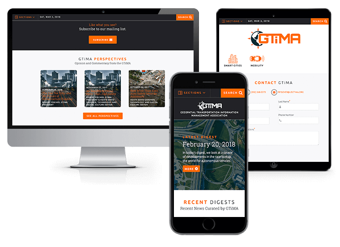 GTiMA website on various devices