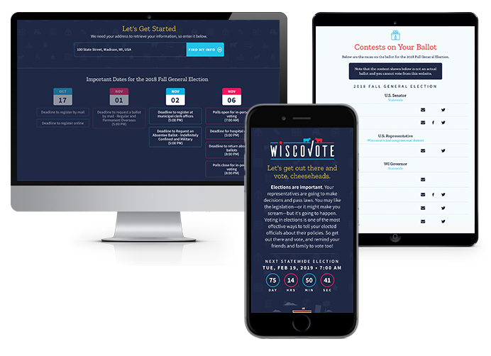 WiscoVote website on various devices