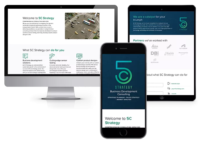 5C Strategy website on various devices